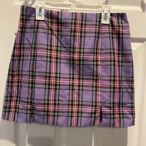 Purple and pink mini skirt